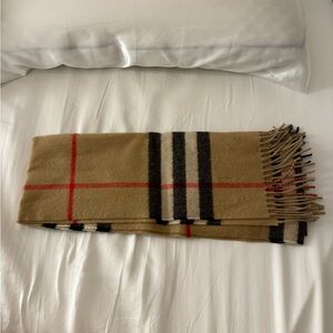 burberry check cashmere scarf